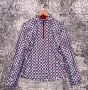 San Soleil Top Small Womens UPF 50 1/4 Zip Golf Print Shirt